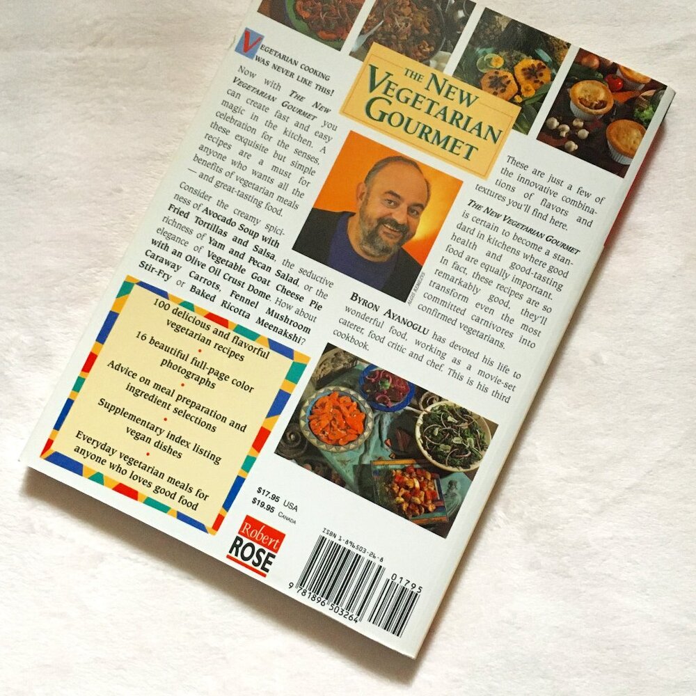'The New Vegetarian Gourmet' Byron Ayanoglu 90s Vintage Cookbook - Picture 2 of 5